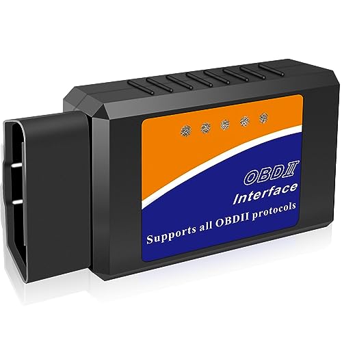 Adattatore per OBD2 Scanner: Il nostro dispositivo ODB2 bluetooth diagnostico può leggere ed eliminare in pochi secondi, ripristinare la spia del motore di controllo. Reimpostare i codici di errore del motore, leggere i codici di errore generali e specifici del produttore. Ha più di 3000 definizioni di codice generiche nel database, niente più problemi nascosti