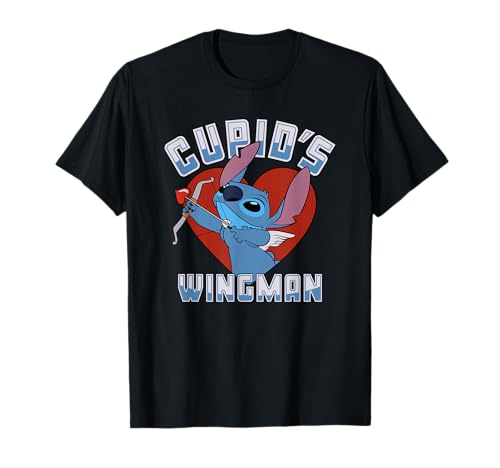 T-shirt Stitch Disney Heart Cupid parfait comme cadeau d'anniversaire romantique