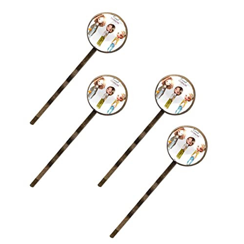 Barrettes à cheveux motif dessin animé : lot de 4 pinces résistantes et colorées pour femmes