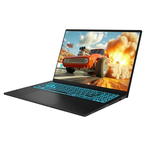V16 Gaming Laptop, Intel i7-240H, 64GB DDR5 RAM, 2TB PCIe SSD, 16" WUXGA (1920x1200) 144Hz Display, Nvidia G-Force RTX 3050, tastiera retroilluminata, W11 Home, nero opaco - Notebook - Immagine 6