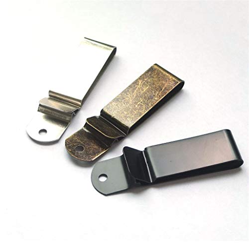 micoshop 5 25 Clips de cinturón 83 x 22 mm de Piel para Gancho de Resorte Hebilla Universal