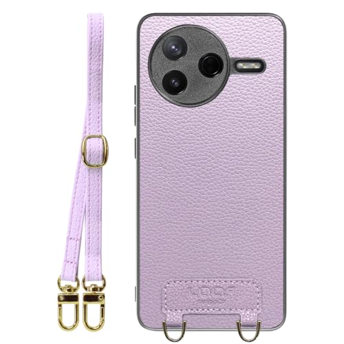 LOOF LUXURY-SHELL SHOULDER �{�v ���U�[ �X�}�z�P�[�X for POCO F7 Pro �p �P�[�X �J�o�[ �X�g���b�v�z�[�� �V�����_�[ �X�g���b�v �X�}�z�V�����_�[ �V���v�� �ϏՌ� ���^ �y�� leather [���x���_�[]