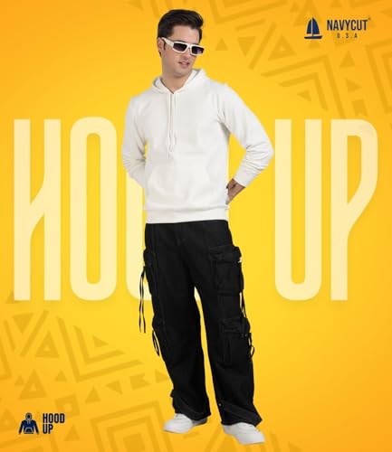 Image of Cotton Hoodies for Men | Pullover | Winter Wear | Hoodie | Hooded Sweatshirt | Kangaroo Pockets Hoodie|Regular Fit |Size S- 2XL
