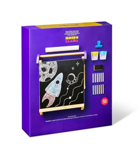 MONDO LLAMA 2-Sided Tabletop Easel Set, purple