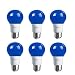 Philips LED 463307 60 Watt Equivalent Blue A19 LED Light Bulb, 6 Pack, Piece