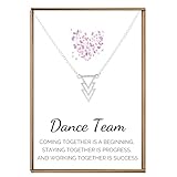 VIY Personal Card Dance team gifts, Unique Dance necklace, Dance recital gift, Cheer team gifts bulk, Dancer necklace