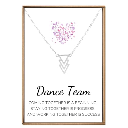 VIY Personal Card Dance team gifts, Unique Dance necklace, Dance recital gift, Cheer team gifts bulk, Dancer necklace