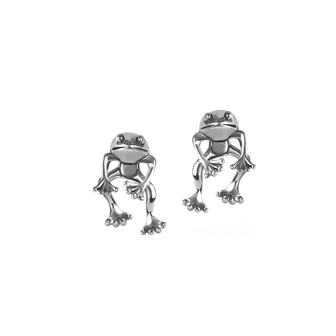VOMONOANL INC Two Way Frog Earrings, Frog Lover Jewelry,Unisex Frog Design Ear Cuff Clip Wrap Earrings Jewelry Fashion Animal Ear Buckle for Lover