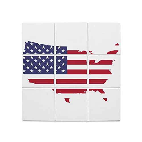 Carreaux céramique drapeau USA pour déco murale de salon