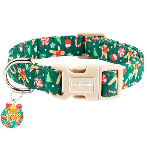 Faygarsle Christmas Dog Collar, Green Gingerbread...