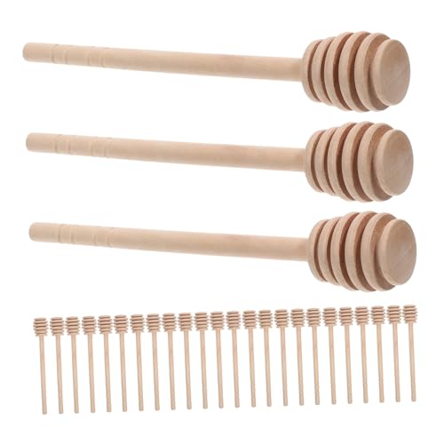 STOBAZA 50pcs Grooved Honey Stirrer for Easy Dipping Chocolate Syrup Sturdy Design for Tea Parties and Culinary Use