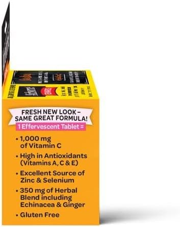Airborne Effervescent Tablets, Immune Support Supplement, Pink Grapefruit, 10 Count