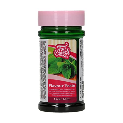 FunCakes Geschmackpaste Green Mint: Lebensmittelpaste, großartiger Geschmack, perfekt zum Dekorieren von Kuchen, geeignet für Teig und Füllungen. 100 g. (Packung mit 2)