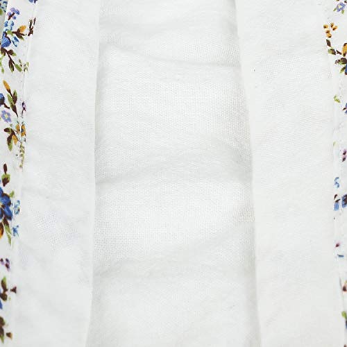 Ililily Cotton Double Layer Patterned Face Mask Washable Filter Lining Shield, White #TOP4