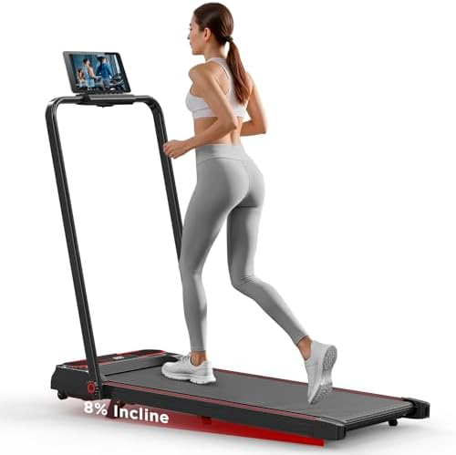 3 en 1 Cinta de Correr Plegable con Inclinación de 8%, 2.5HP Cint...