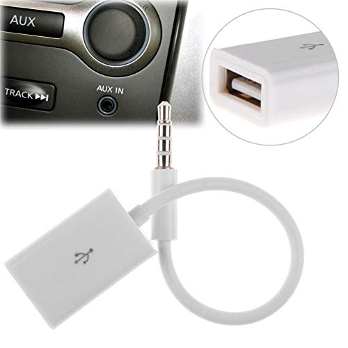 RitZ-MarT USB Female to AUX 3.5mm Male Jack Plug Audio Converter Adapter Data Charge Cable