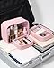 FFpaw Travel Clear Makeup Bag Set for Women, 3 Pack Travel Size Toiletry Bag with Zipper Small Makeup Pouch for Purse Waterproof Portable Cosmetic Case Compact Car Organizer Storage Bag (Pink Set)