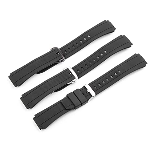 Correa de goma de silicona compatible con Edifice Watchbands pulsera de acero de 25 mm para hombre 2