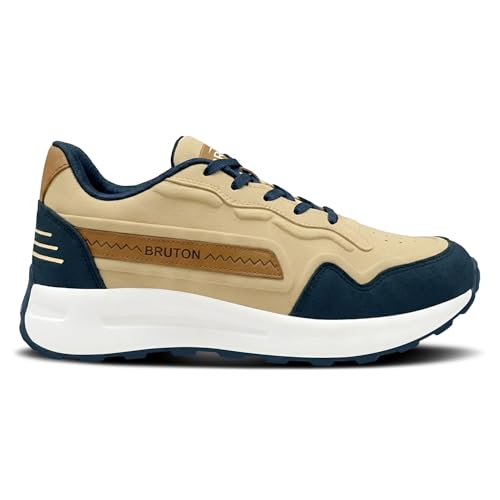 Image of BRUTON AVNI-623 Men's Running Shoes | Lightweight Sports Shoes for Men | Comfortable Walking Jogging Gym Shoes | Breathable Lace-Up Training Footwear