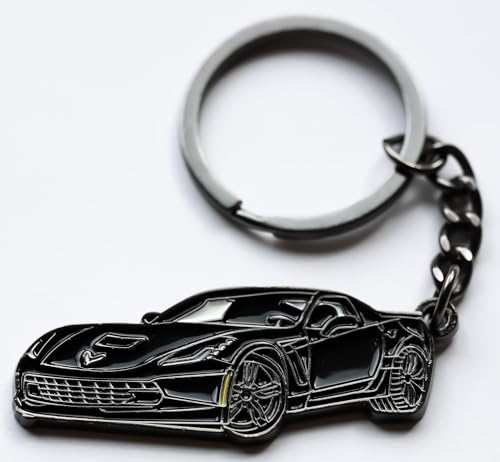 Image of C7 Corvette, Sweet Corvette key chain, C7 Vette accessories, Vette keychain, Metal Material, Corvette gifts