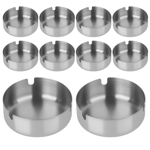 Lote de 10 Ceniceros, Cenicero exterior de mesa, cenicero exterior, Resistente e lavabile, Cenicero Con tre bocchini a forma di U para fiestas ceniceros, barbacoas, oficina en casa, balcón