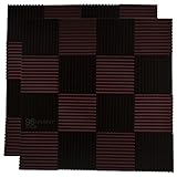 Allxinlog - Paneles de espuma acústica, absorben el eco, para insonorizar estudios, para pared, 30,48 cm x 30,48 cm x 2,54 cm, paquete de 96