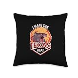 Weather Seasonal Styles Forecast Fashions Apparel I Hate The Texas Heat-Summer Hot Season Warmth Heatwave Throw Pillow, 16x16, Multicolor