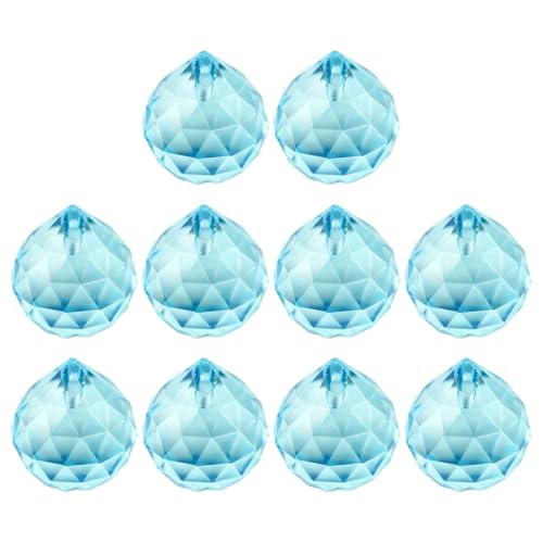 Boules Facettes Cristal Feng Shui Bleu : Le Cadeau Parfait pour Salon et Maison