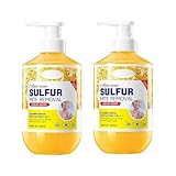 Gel De Ducha 3 En 1 Con Azufre Para Mujer Y Hombre, 500 Ml. Limpieza Profunda, Refrescante, Calmante Y Suave. Limpieza Corporal Diaria. Ideal Para Viajes Artículos Esenciales De Baño (2pcs)