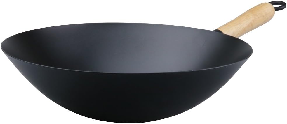 Pargat Housewares Large 30cm Traditional Carbon Steel Wok