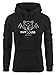 Produktbild Neverless Hoodie Damen Grizzly Bär Berge Abenteuer Adventure Kapuzen-Pullover schwarz S