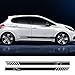 Ajustement pour Peugeot 308 208 206 307cc 3008 2008 Autocollants latéraux de Porte de voitureSport Racing Jupe Stripe Decals