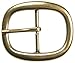 TBS-P6393- Brass Oval Center Bar Buckle - Fits 1-1/2