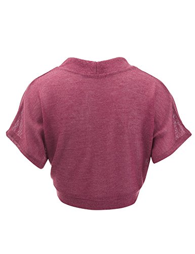 Image of Lock and Love Women's Versatile Open Front Lightweight Short Sleeve Bolero Shrug