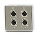 Elite Core OSP Q-4-XLR Quad Wall Plate with 4 XLR