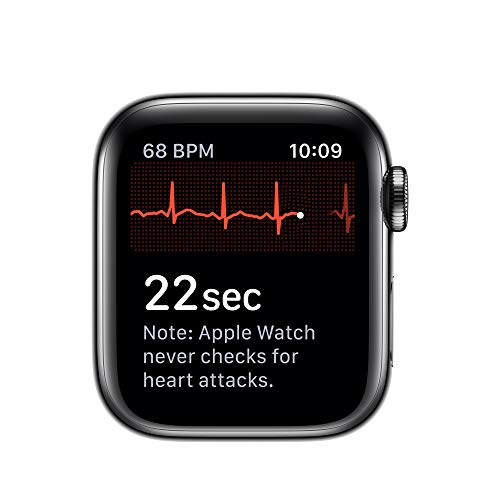 Image of Apple Watch Series 5 (GPS + Cellular, 40mm) - Space Black Stainless Steel Case with Black Milanese Loop