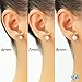 14k White Gold Ball Stud Earrings with Secure Screw-backs (6mm)