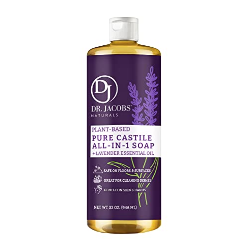 Dr. Jacobs Naturals All-Purpose Castile Cleaner - Safe, Effective Plant-Based Formula For Surfaces, Floors, And Appliances. Eco-Friendly, Vegan, Sulfate Free Soap Made For Your Home And The Planet (Lavender, 32 Fl Oz (Pack Of 1)) #TOP6