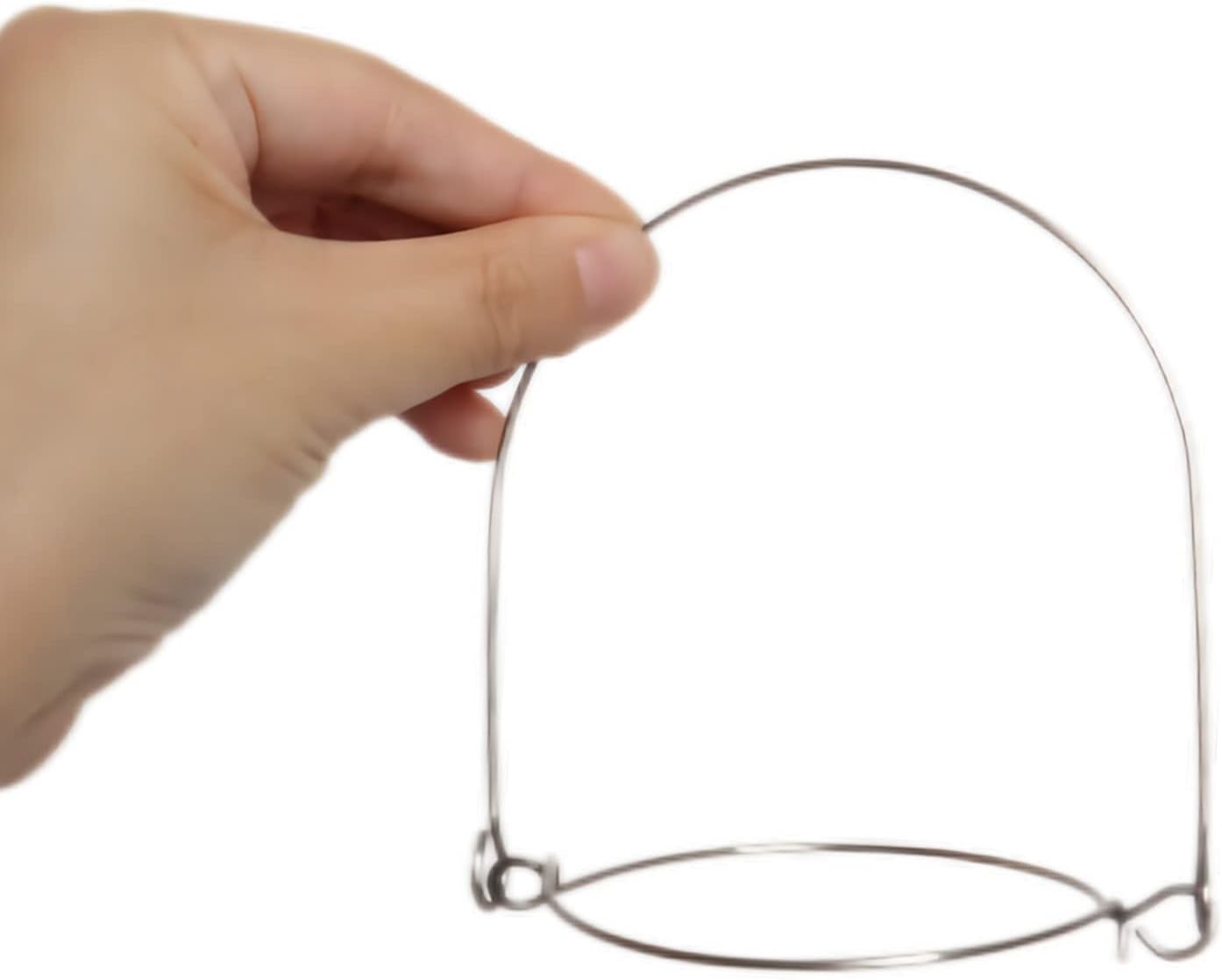Anjmd Stainless Steel Wire Hangers for Mason Jars, 16 Pack - Tool Free Installation, Wide Application for Decoration, Key Holder, Holder, Kitchen, Indoor Use