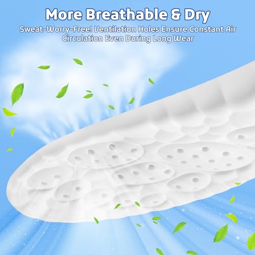 StepTastic Insoles for Men and Women, 4D Cloud Shoe Inserts for Pain Relief, Trimmable Memory Foam Insoles for Long Standing & Hiking, Cushioning Insoles to Enhance Comfort (Gray, M 8-8.5/W 10-10.5) — view 3