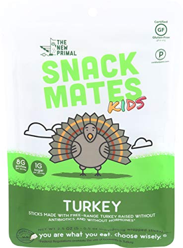 Snack MatesÂ by Noble Made by The New Primal, Classic Turkey Mini Meat Snack Sticks, 2.5 Ounce