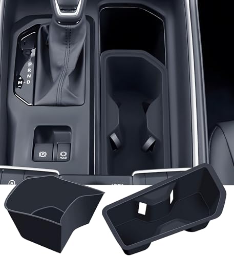 Image of 2 Pack Center Console Cup Holder Inserts for Toyota Grand Highlander 2026 2025 2024, Interior Accessories Silicone Car Cup Holder for 2024-2026 Grand Highlander, Black