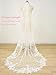 EllieWely Long Pearl Floral Lace Soft Tulle Wedding Bridal Veil White Chapel Length 90Inch