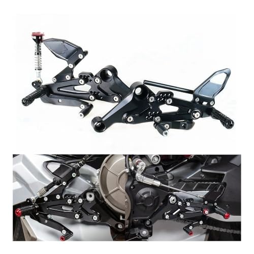 Repose-pieds moto RS660 en aluminium CNC pour commandes reculées Tuono 660 - 2