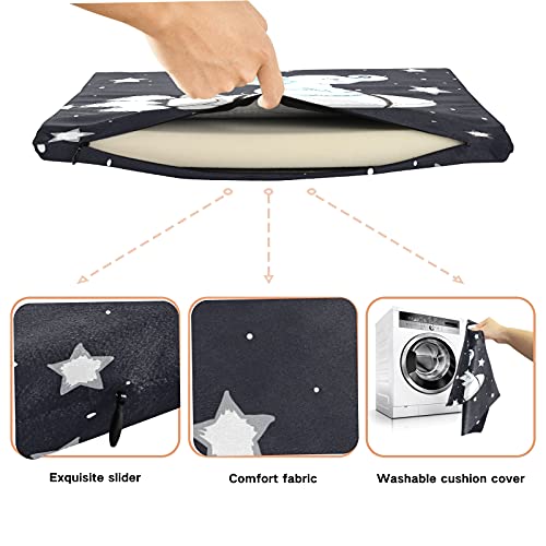 Mchiver Elephant Seat Cushion Square Memory Foam Chair Pads Durable Washable Pillow For Kitchen Floor Car Office Chair Cushion For Back Pain 15.7X15.7In #TOP2