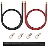 batteriekabel 10mm2 DIY-Sets und breite Verwendung - max. Lastfluss: 200A (12V), es wird verwendet, um Wechselrichter, Motorrad, Automobil, Marine, Solar, ATV, RV zu verbinden