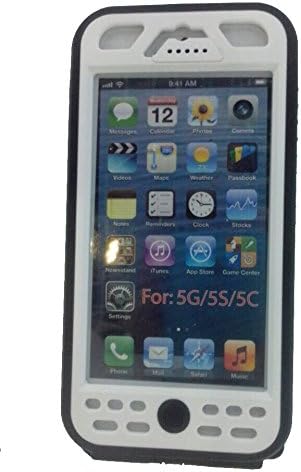 "Dr Out Door" IP68 Fully Water-Proof Hard-Shell Case with Screen Protector for iPhone 5/5s (White FS-5GS-3)