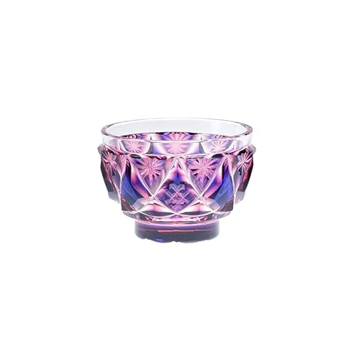 Shimazu Satsuma Kiriko 'Jewel' Two-Color Sake Cup — Edo-Era Kagoshima Cut Glass, Revived 1985 (¥29,700 / ≈$198 USD) [2026 Buyer's Guide] — ルリ金赤 finish