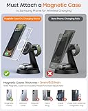 Magnetic Wireless Charger for Samsung, 3 in 1 Charging Station Compatible with MagSafe Samsung Charger for Galaxy S25 Ultra S24 Z Fold6/Flip6, Watch Charger Stand for Galaxy Watch Ultra 7 6, for buds - Image 8