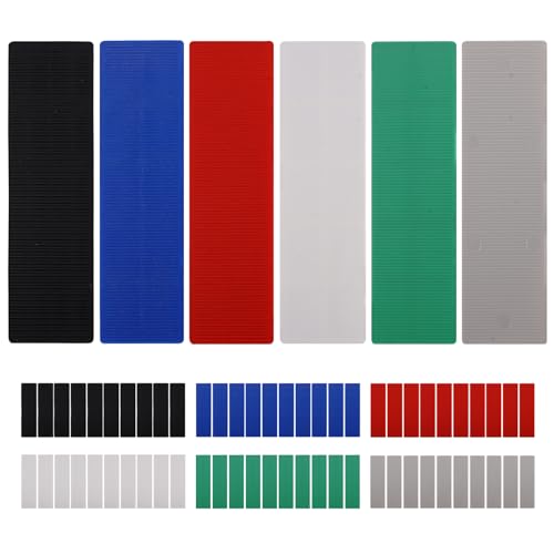 60 Pezzi Spessori in Plastica 100 x 28mm Distanziatori in Plastica 1mm 2mm 3mm 4mm 5mm 6mmBlocchi Distanziatori Piatti Distanziatori per Piastrelle Vetri Finestre e Porta(6 Misure)